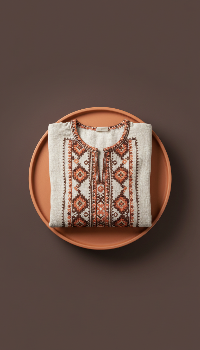 Embroidered Linen Tunic