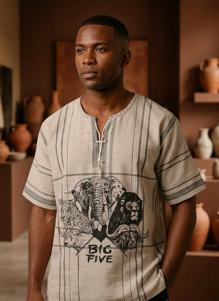 Men's African Print Shirt - Big Five